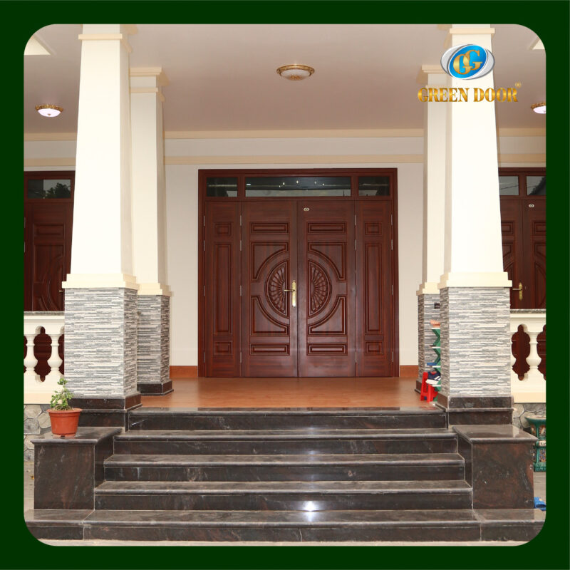 cửa thép vân gỗ green door