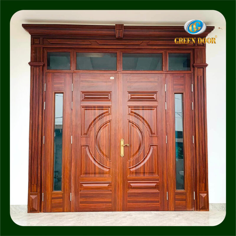 cửa thép vân gỗ green door