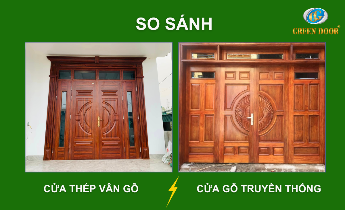 So sánh cửa thép vân gỗ và cửa gỗ: Lựa chọn nào tối ưu cho ngôi nhà của bạn? 1 So Sanh Cua Thep Van Go Va Cua Go 1